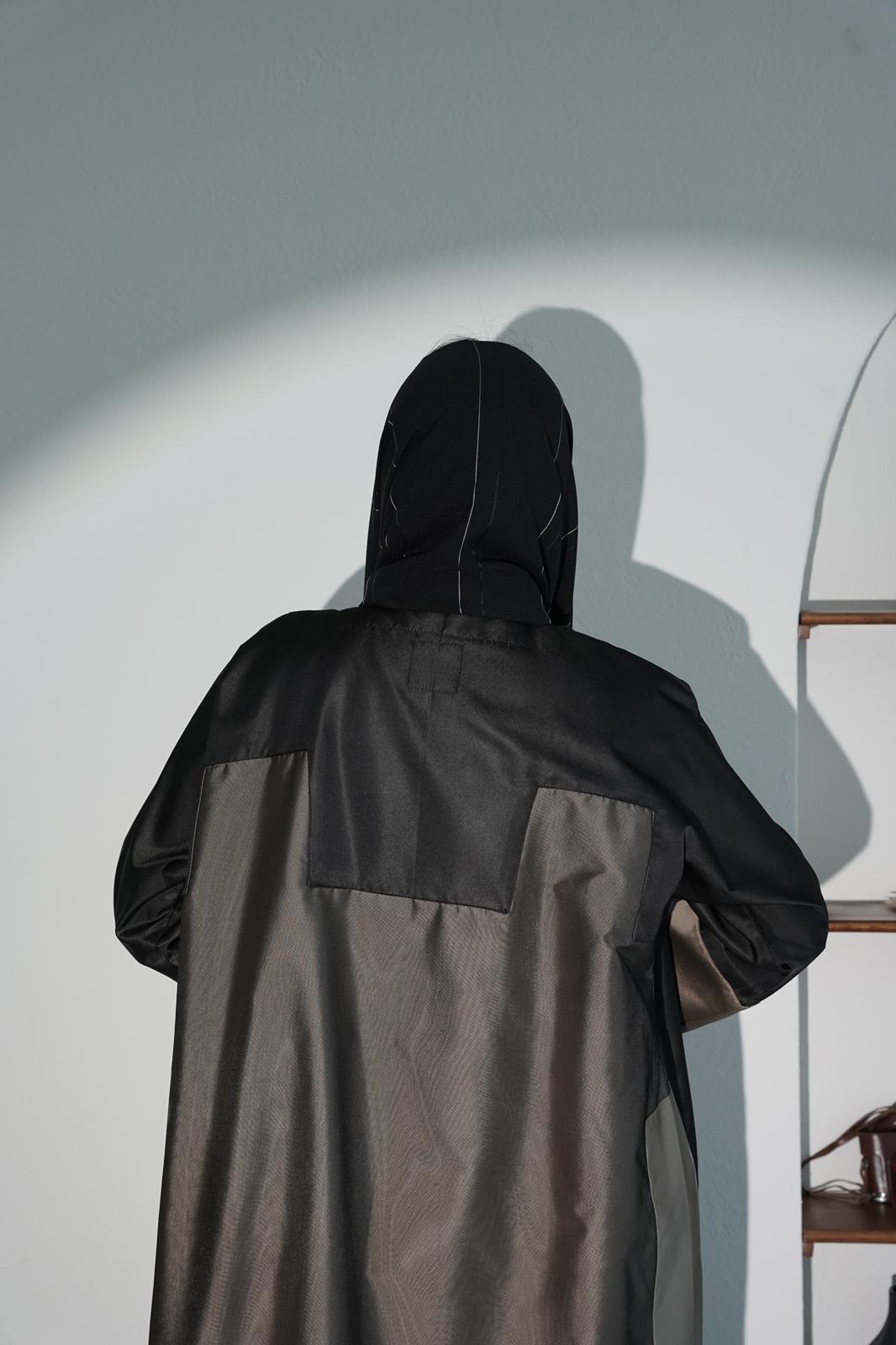 Comfortable Abaya in shiny olive color