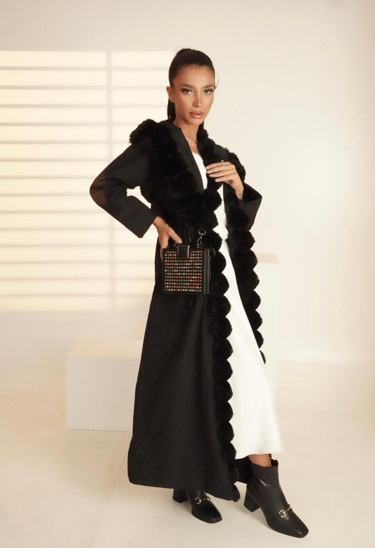 Abaya with fur