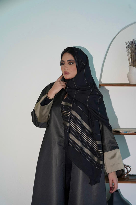Comfortable Abaya in shiny olive color