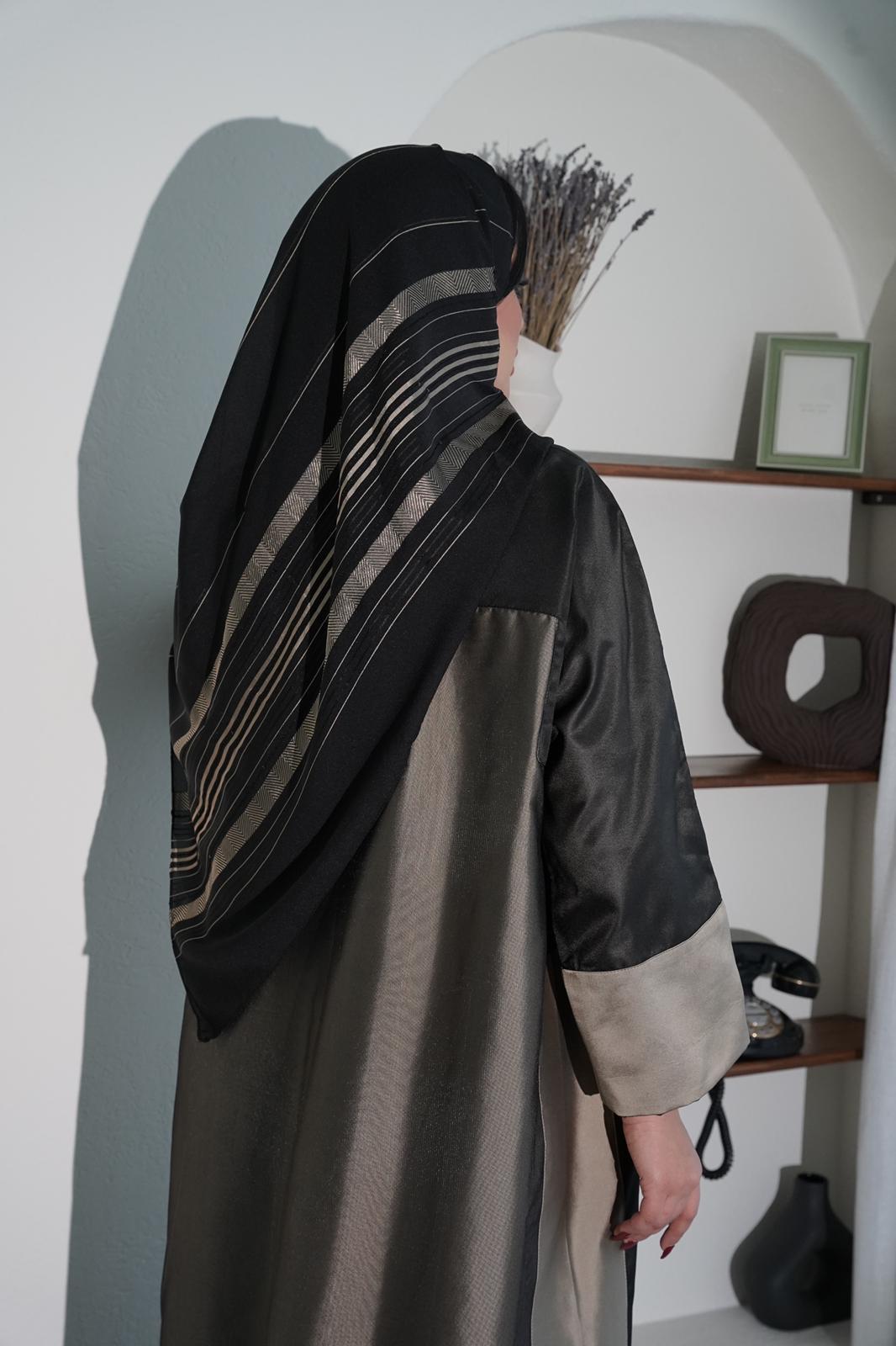 Comfortable Abaya in shiny olive color